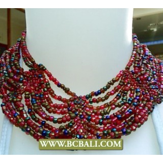 Multi Beading Buterfly Necklaces Chockers